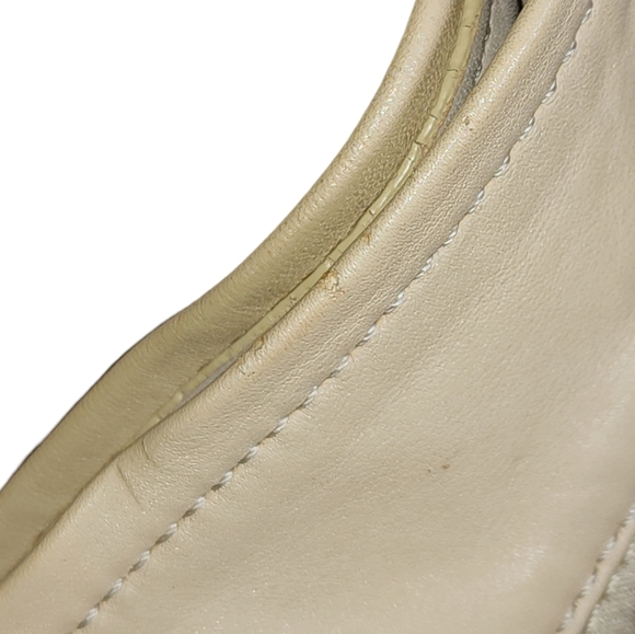 Vintage COACH 13420 Op Art Signature Beige Canvas & Leather Shoulder Bag 12"X12" - Picture 9 of 10